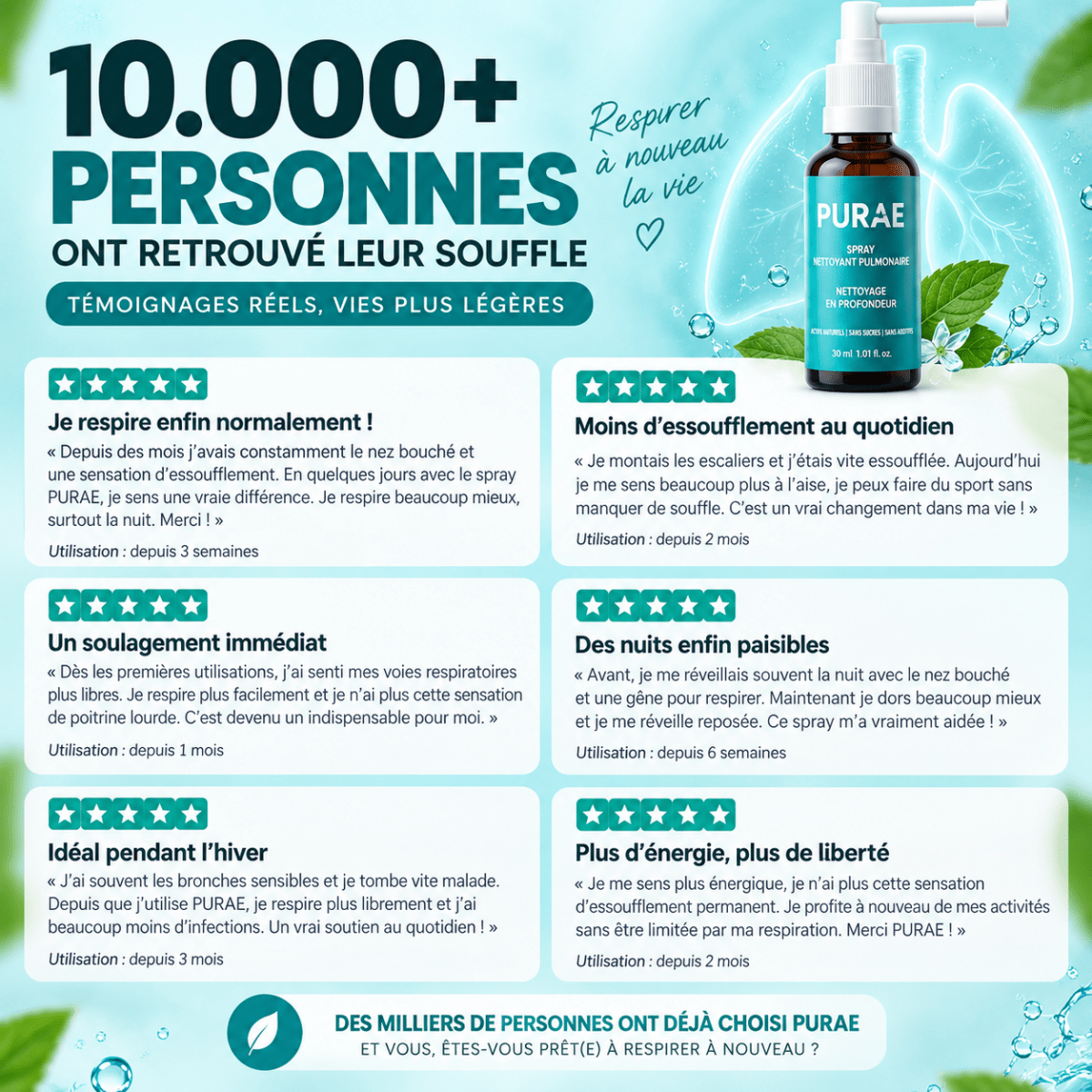 PURAE™ Spray Nettoyant Pulmonaire